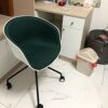 EYHLKM Case for Dining Chair, Study Chair, Fabric, Balcony, Leisure Backrest, Handrail, Metal, for Negotiations (Color : Argento)