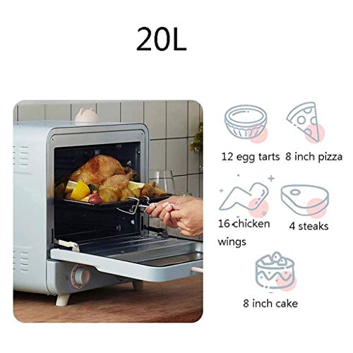 KKYKP 20L Toaster Oven, Multi-function Stainless Steel Finish with Timer - Toast - Bake - Broil Settings, Natural Convection - 1200 Watts of Powe