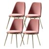 dining chair Kitchen Dining Room Furniture Chairs Dining Chairs Set Of 4 Kitchen Living Room Chairs with Metal Legs Velvet Seat and Backrests for