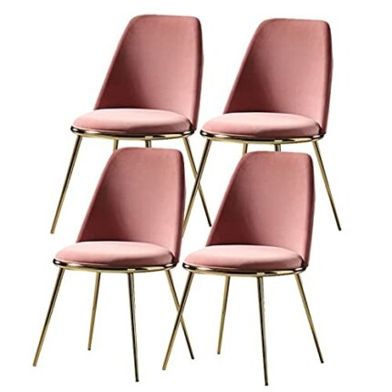dining chair Kitchen Dining Room Furniture Chairs Dining Chairs Set Of 4 Kitchen Living Room Chairs with Metal Legs Velvet Seat and Backrests for
