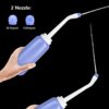 2 Pack Portable Bidet Sprayer Peri Bottle, Number-one Travel Bidet Bottle 500ml 17oz Personal Hygiene Care Toilet Bidet Shower with 2 Nozzles, Du