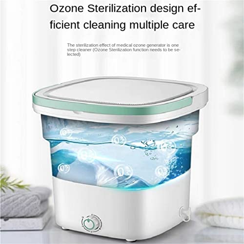 XYZMDJ Folding Washing Machine Portable Underwear Washing Mini Dehydrated Dewatering Washer (Color : Blue, Size : 36cm)