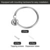 uxcell Stainless Steel Towel Ring, 2Pcs Wall Mounted Round Hanging Holder with Screws for Bathroom Kitchen Accessories, 6.5 x 1.96 x 3.34 Inch, S