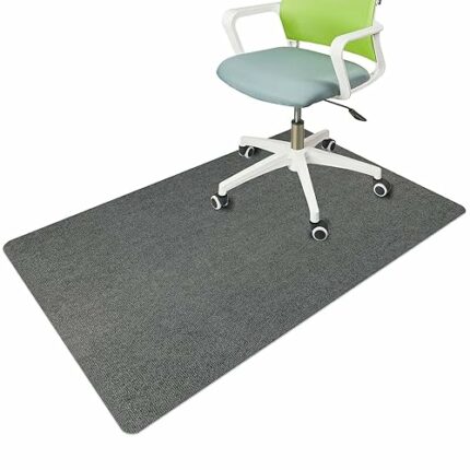 SHACOS Office Chair Mat for Hardwood Floors, 47" x 35" Non Slip Desk Chair Mat Floor Carpet Protector Mat for Home Office Rolling Chairs, Dark Gr