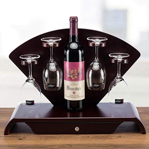 CZDYUF European Style Wood Wine Rack, Wine Glass Rack Wine Bottle Rack Display Stand Creative Decorations