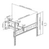 Allcam L273AM Universal Swivel Arm Wall Bracket for 40-65 inch Plasma/LED TV w/Free 360° Pan Tilt 18° Max Mount Size 600x400mm & 35KG Weight