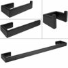 HIGOH Towel Rack Towel Holder 4Pc Bathroom Accessories Set Towel Bar,Towel,Coat Hook,Stainless Steel Matte Towel Bar Bathroom Hardware