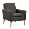 Marketero Armchair Comfy Accent Chair with Upholstered Single Sofa Lounge Arm Chairs for Adults Living Room Bedroom Reading Yellow