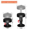 2 pieces of black adjustable threaded bed frame anti-shake tool, headboard anti-shake fixer to prevent loosening, protect the wall from impact, e