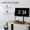 VIVO Single 13 to 32 inch Monitor Desk Stand, Freestanding VESA Steel Mount Base, Adjustable Height, Tilt, Swivel, Rotation, Black STAND-V001H