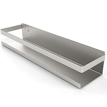 Tbkoly Shower Shelf No Drilling -Adhesive Shower Basket Stainless Steel Shower Shelf Bathroom Shelf Brushed 30 cm