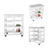 FGHOEV 4 Tier Storage Trolley Cart Kitchen Organizer Bathroom Movable Storage Shelf Wheels Household Stand Holder Furniture