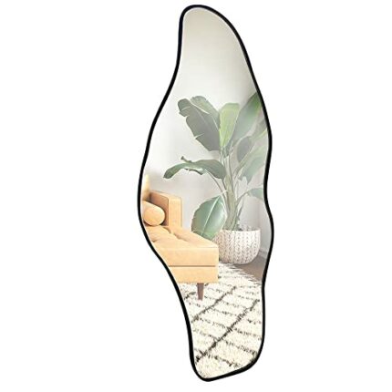 Mirrorize Irregular Wall Mirror Full Length for Body, Large Modern Asymmetrical Mirror, Abstract Wall Mirror for Living Room Bathroom Entryway 12