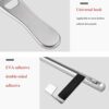 Hampine Stainless Steel Kitchen Towel Holder,Over The Door Tea Towel Holder,Towel Rail for for Cupboard Drawers Bathroom and Radiator Anti Slip A