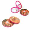 Anrtc Compact Mirror for Handbag Small Portable Makeup Mirror Magnetic Switch Makeup Mirror (1x & 2x) Double Sided Magnification Foldable Handhel