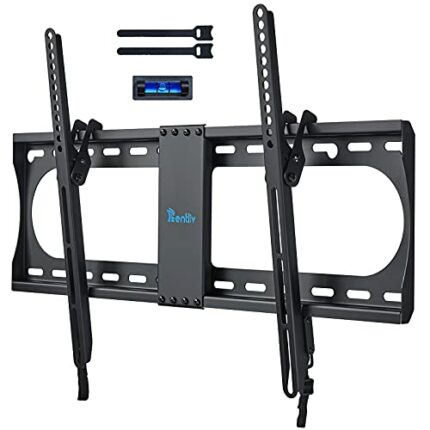 TV Wall Bracket Mount for Most 37-70 inch LED, LCD, OLED, Flat and Curved TVs, Tilt TV Mount Max VESA 600x400mm, Up to 60 kg, includes Bubble Lev