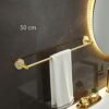 Towel Bar Brushed Gold Towel Rail Space Aluminum bathroom towel rack Wall Mounted Towel Holder Double Rod Storage Rack for Bathroom, Kitchen, Toi
