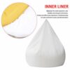 MOVKZACV Bean Bag Inner Liner No Filler Lazy Sofa Living Room Zipper Closure For Bean Bag Home Solid Inner Liner Lounger