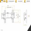RICOO TV Wall Bracket Mount tilt and flat approx 23-42 Inch LED LCD OLED Screens N2122 Universal for VESA 50x50-200x200 Black