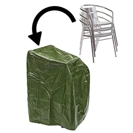 Vivo Waterproof Garden Stacking Chair Cover Outdoor Heavy Duty for Wood/Metal/Plastic