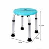 Bath Stools,Shower Stool Adjustable Height Old Bath Chair Pregnant Women Non-Slip Aluminum Alloy Anti-Skid Bath Stool with Swivel Swivel Chair