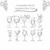 Hanging Under Cabinet Stemware Wine Glass Holder Rack , Adjustable Natural Wood , Pack of 2