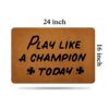 Ytanie Welcome Mats for Front Door Outdoor Entry Play Like A Champion Today Doormat Non Slip Rubber Mat for Home Indoor Farmhouse Funny Kitchen R