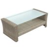 TJLSS Patio Furniture Set, 4 Piece Outdoor Conversation Set All Weather Wicker Sectional Sofa With Ottoman And Cushions