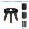 Wooden Speaker Desk Stand for Sonos One, One SL, Play 1 Speaker Stand Desktop Table Stand Holder with Anti-Slip Pad for Sonos Speakers, Black