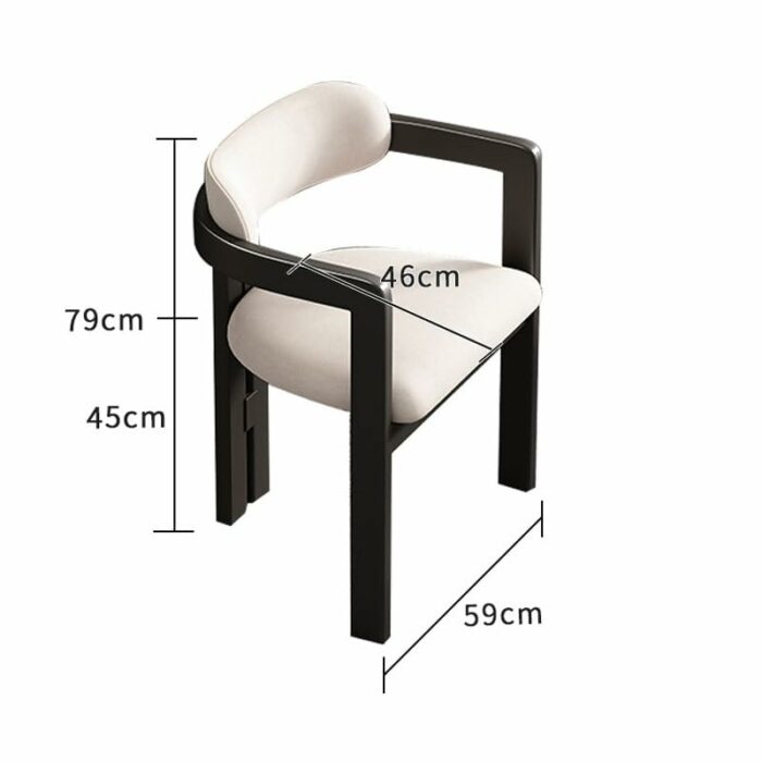 WALNUT Dining Chairs Wood Design Comfortable Upholstered Waiting Chair Ergonomic Adults Dining Table Furniture