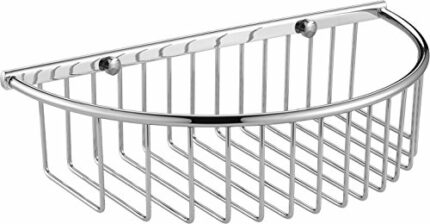 Luxxur DC140 Totally Rustproof, Shower & Bathroom Deep Corner Basket, Chrome on Brass 300X154X76mm