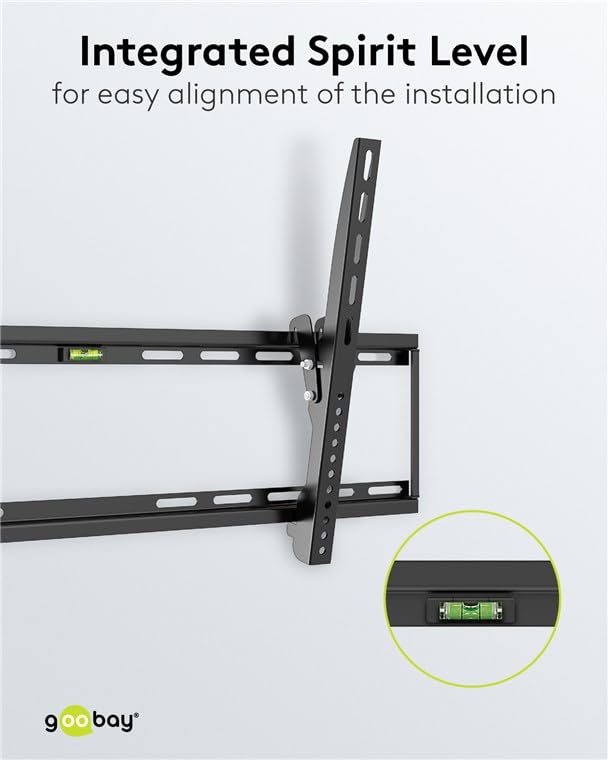 Goobay 49743 Wall Mount 85 Inches for Televisions and Monitors from 43 to 100 Inches to 75 kg Max. VESA 800 x 400
