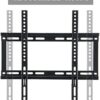 NTEK 26-63 Inch TV Wall Bracket, Ultra-Thin Fixed TV Bracket Holds up to 50kg, TV Mount with VESA 200x200mm, 200x400mm,300x300mm & 400x400mm with