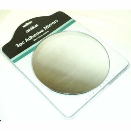 Wall & Tile 3 Piece Self Adhesive Round Mirror