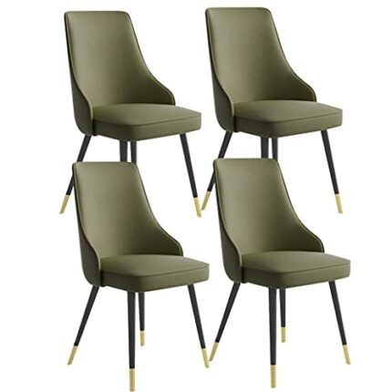 Kitchen Dining Room Furniture Chairs Dining Chairs Set Of 4 Living Room Side Chairs Water Proof PU Leather Kitchen Chair with Metal Legs Kitchen