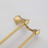 -Shelf,Towel Rack Towel Rail, Bathroom Accessories Oval Double-Bar Towel Rail, Bathroom Hardware Accessories,Surface Towel Rack Copper Gold