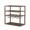 Wine rack Wrought Iron Wine Rack And Glass Locker Free Standing Goblet Holder Support Display Stand 48x 28x50 Cm For Up To 12 Bottles Of Wine