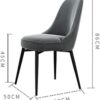 dining chair Kitchen Dining Chairs Set Office Business Chairs, 4 Pcs Dining Chairs Gold Velvet Seat Sponge Filling Back Metal Legs Antislip Foot