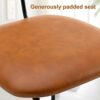 Farini Set of 2 Dining Chair Jaxsen Faux Leather Indoor Kitchen Chair with Rattan Backrest Modern Accent Chairs for Living Room Dining Room,Whisk