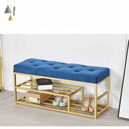 n/a Simple Shoe Stool Home Entrance Porch Cabinet Storage Bed End Sofa Bench Creative (Color : D)