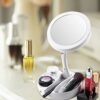 ROSEBEAR Makeup Mirror With LED Light, Vanity Mirror 1/10X Magnification Mirror, Cosmetic Mirror Foldable Mirror for Travel Battery and USB Power