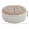plplaaoo Inflatable Stool, Portable PVC Inflatable Foot Chair, Soft Inflatable Ottoman, Durable Air Chair for Home, Garden, Office, Travel and Ca