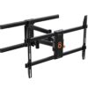ECHOGEAR Full Motion TV Wall Mount for TVs Up to 82" - Works with Any Stud Spacing Up to 24" - Smooth Extension, Swivel, & Tilt - Wall Template f