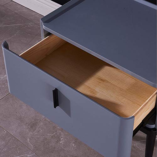 LUKEO Nordic Bedside Table Leather Art Bedroom Bedside Cabinet Minimalist Mini Bedside Cabinet Italian Minimalist Locker