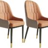 dining chair Office Reception Chairs Business Dining Chairs Set Kitchen Modern Kitchen Dining Chairs Set of 2 Water Proof PU Leather Side Chair w