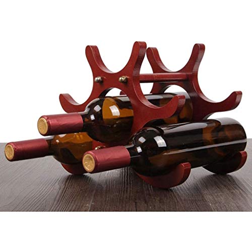 CZDYUF Creative European Solid Wood Wine Rack, Decorative Wine Bottle Rack, Home Living Room Furnishings Wine Rack