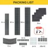 4 Panel Privacy Screen Room Dividers 6FT Portable Office Wall Divider for Rooms Separator 110"x20"x71", Grey