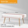 4 Pack Disposable Tablecloth for Rectangle Tables, KENOBEE 137 x 274 cm Waterproof Party Table Cover for Indoor or Outdoor Birthday Thanksgiving