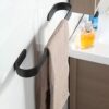 HIGOH Towel Rack Bathroom Single Towel,Wall Mounted Towel Storage Rack Towel Bar,For Toilet Hardware and Kitchen,Small Size Towel Rod/60Cm