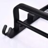 Towel Rack Black Aluminum,Foldable Towel Rails,2-Tiers Wall Hanging Towel Holder,for Bathroom Bedroom Kitchen